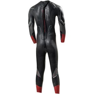 2024 Zone3 Mens Aspire Back Zip Swim Wetsuit WS22MASP101 - Black / Red